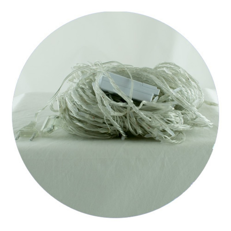 Гирлянда-водопад (Curtain-Lights) Itrains-320-B универсальная, пер.:прозрачный, 3м (Синий)
