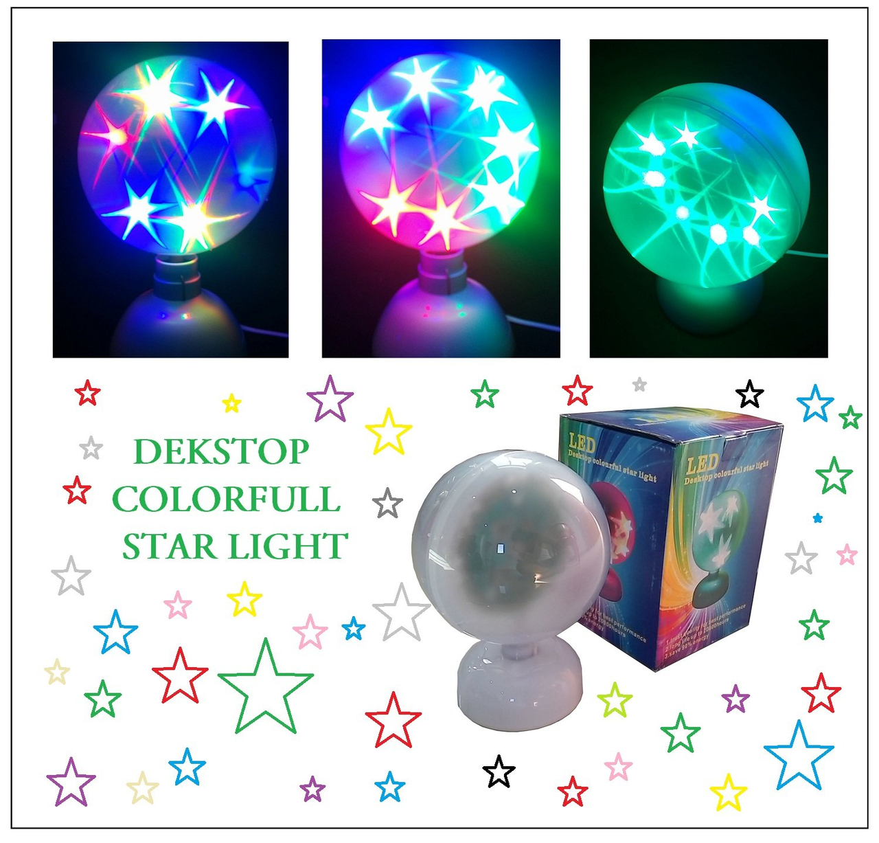 Светодиодный диско слой светильник LED Desktop Colourful Star LIght