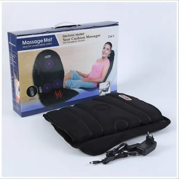 Масажна накидка на крісло з підігрівом Seat Cushion Massage 2 в 1