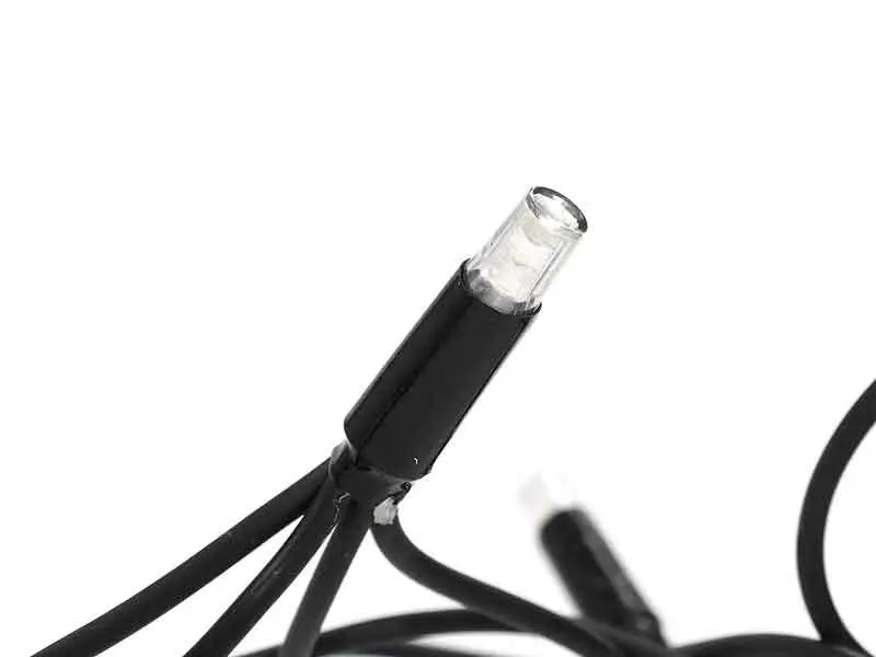 Гирлянда уличная 3,3мм черный провод 10м лампа мерцающая 100LED L Lux LINE-3.3-100 Синий