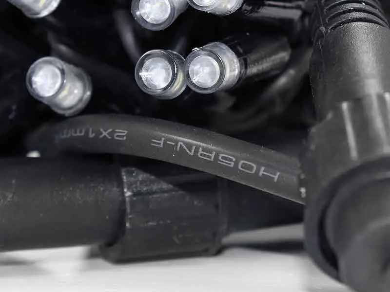 Гирлянда уличная 3,3мм черный провод 10м лампа мерцающая 100LED L Lux LINE-3.3-100 Синий