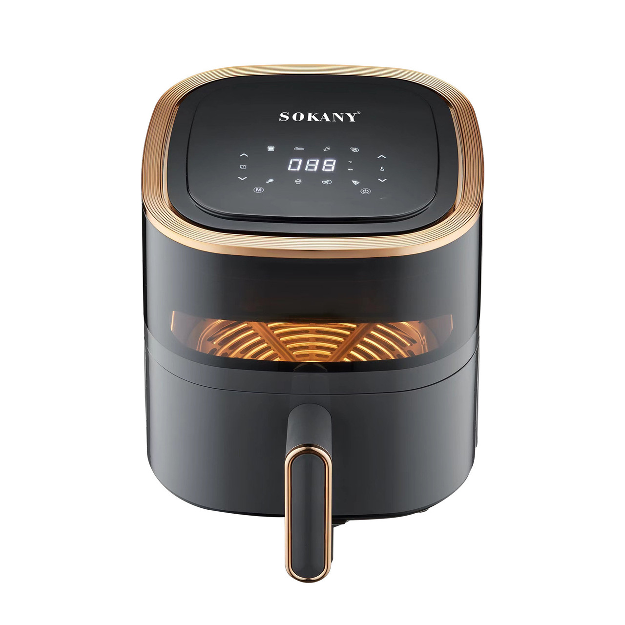 Повітряна аерофрітюрниця Sokany SK-10014 1200 Вт 4.8л сенсорна фритюрниця безмасляна