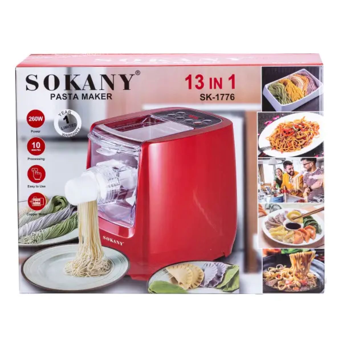Локшинорізка електрична Sokany Noodle Maker 260 Вт машинка для приготування макаронів