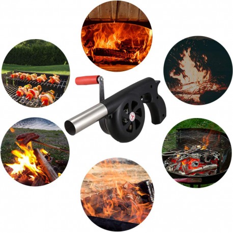 Ручний фен для барбекю BBQ-40W, портативний вентилятор для розпалювання вугілля без батарей