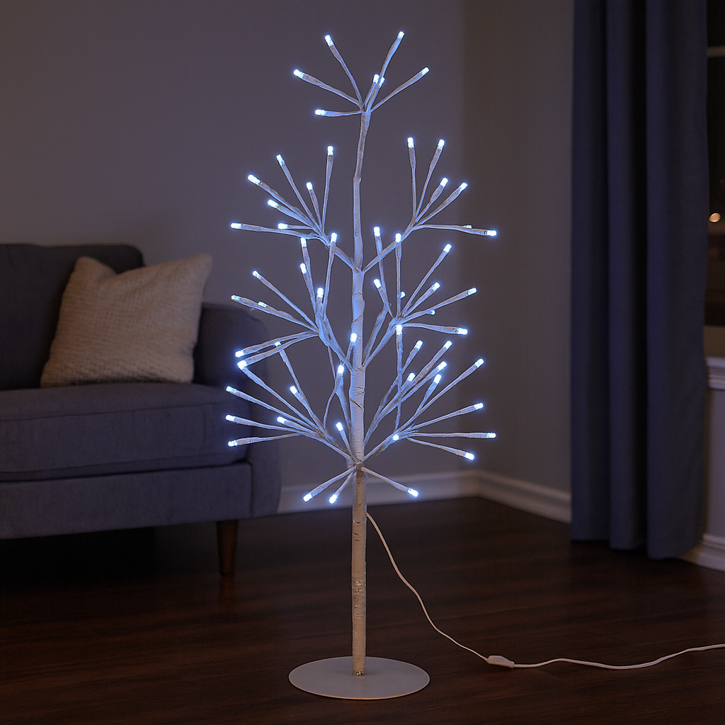 Светодиодное декоративное дерево 60 см, 80 LED, БЕЛЫЙ 