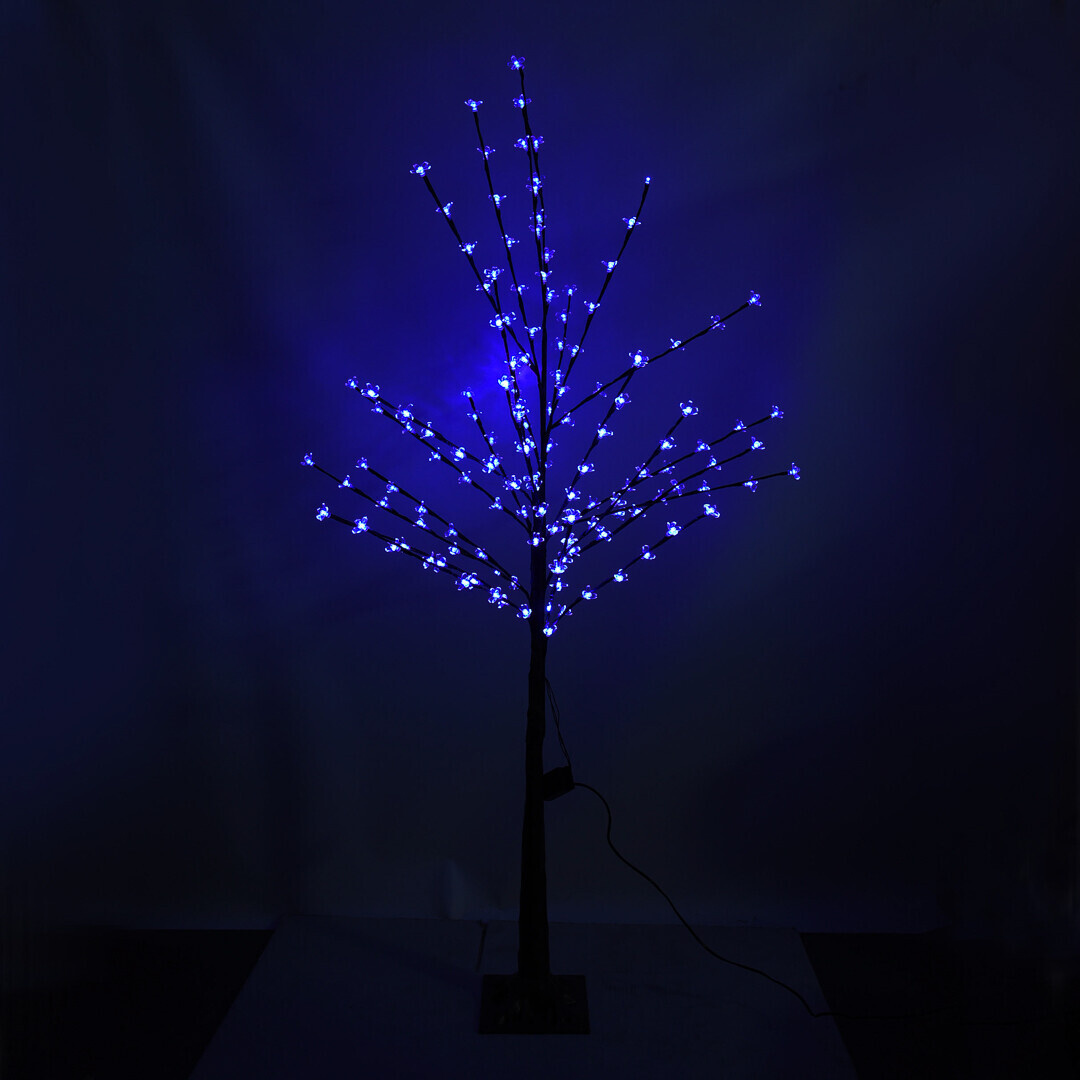 LED-дерево Сакура декоративное 1.5 м, 144 LED, синий свет, RGB, 8 режимов