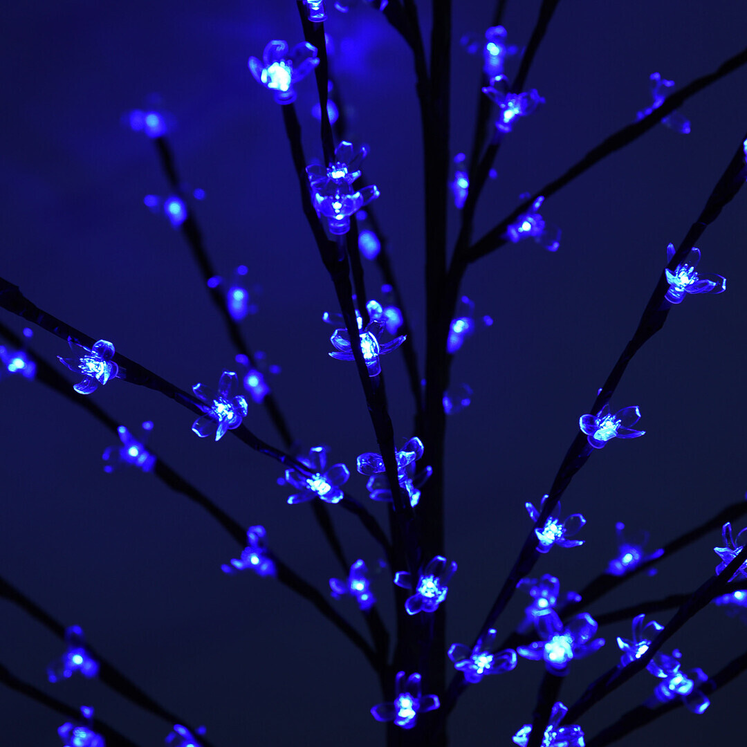 LED-дерево Сакура декоративное 1.5 м, 144 LED, синий свет, RGB, 8 режимов