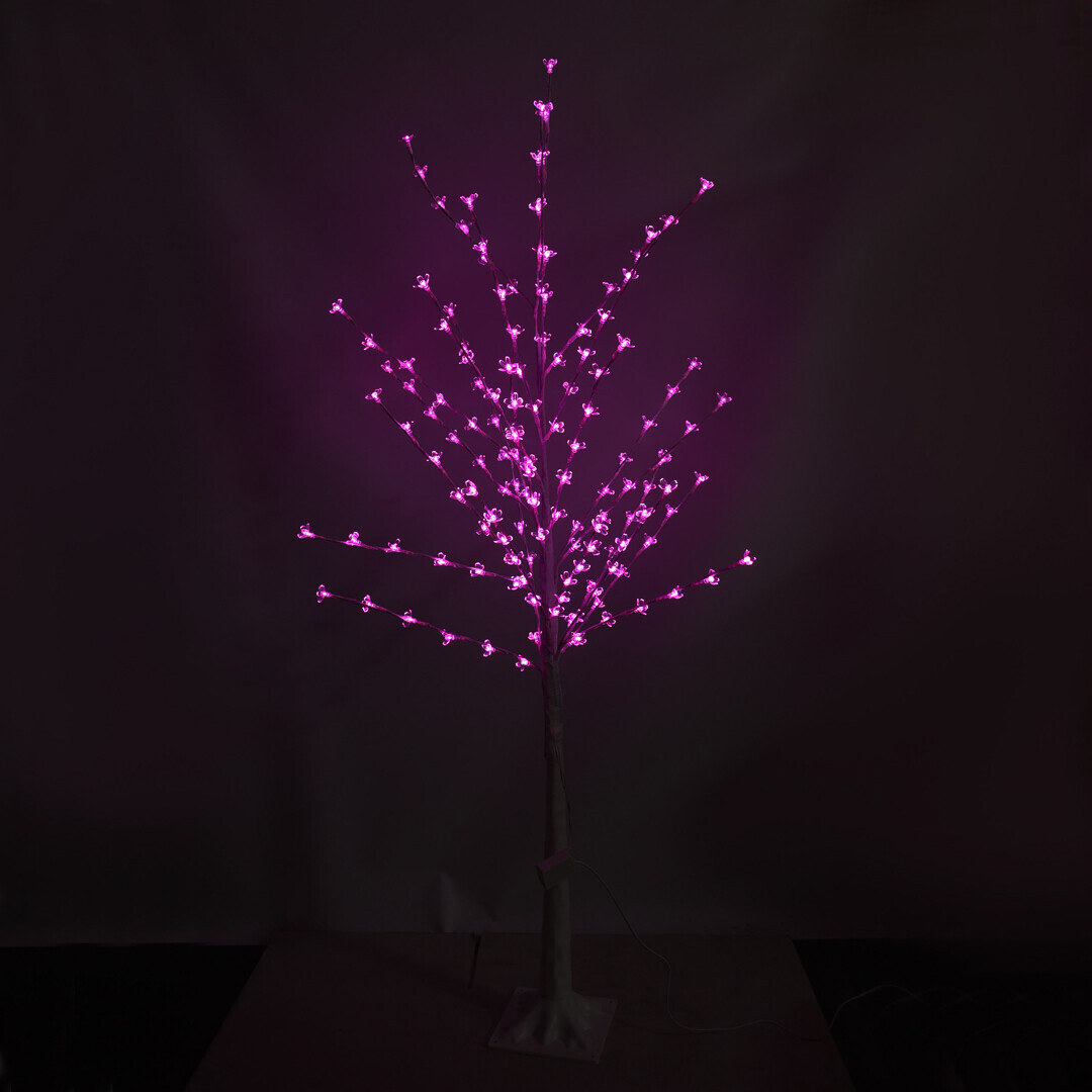 LED-дерево САКУРА декоративное 1.5 м, 144 LED, розовый свет, RGB, 8 режимов