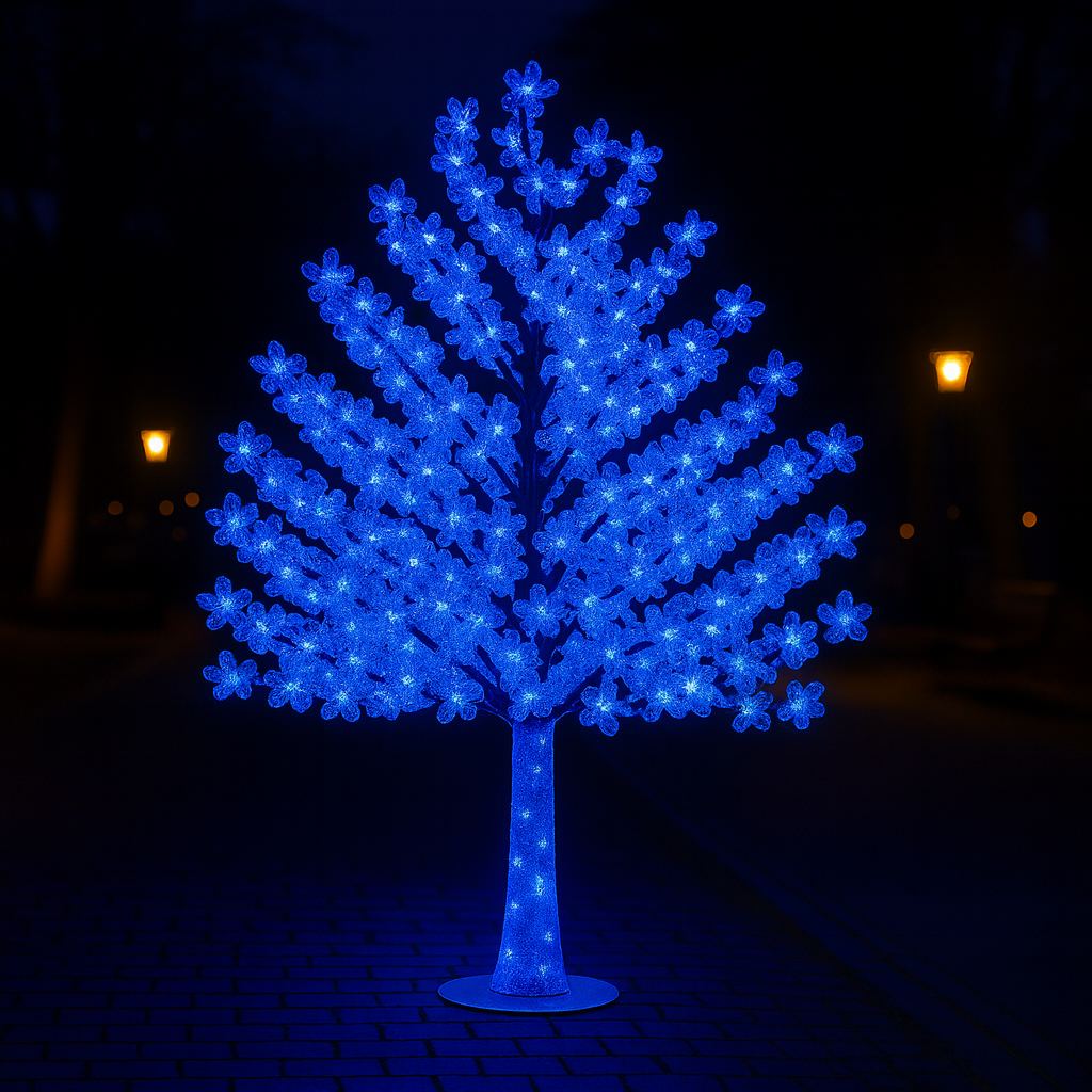 Светодиодное дерево Сакура 1.8 м Синяя 500 LED диодов IP44 для улиц и помещений