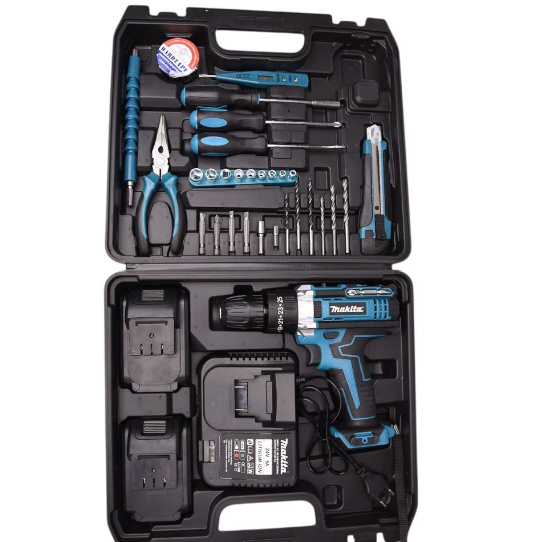Набор инструментов с аккумуляторным шуруповертом Makita 24V, 33 предмета
