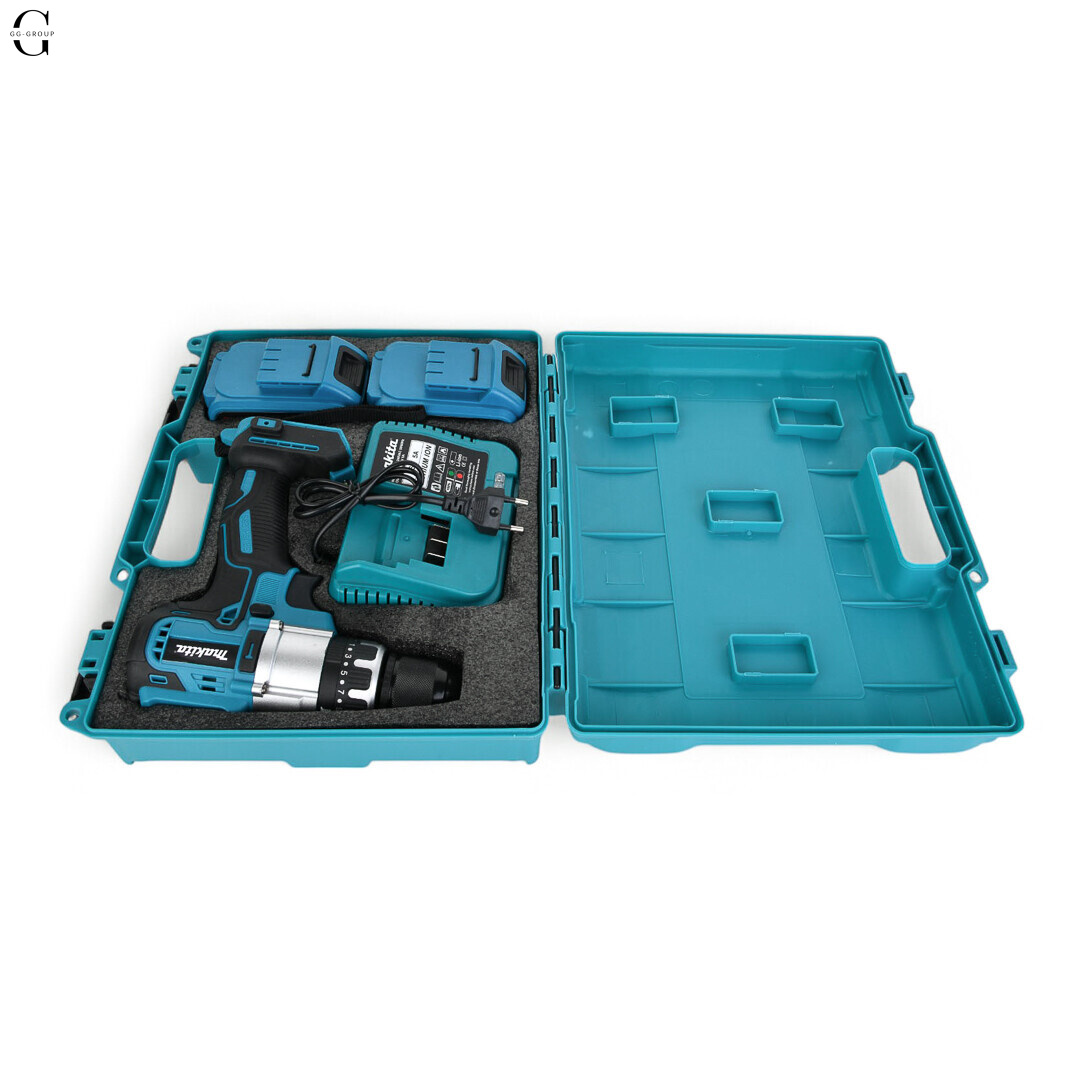 Шуруповерт MAKITA 36V Бесщеточный + 2 АК 5Ah + Металлический патрон + Набор инструментов 53 в 1