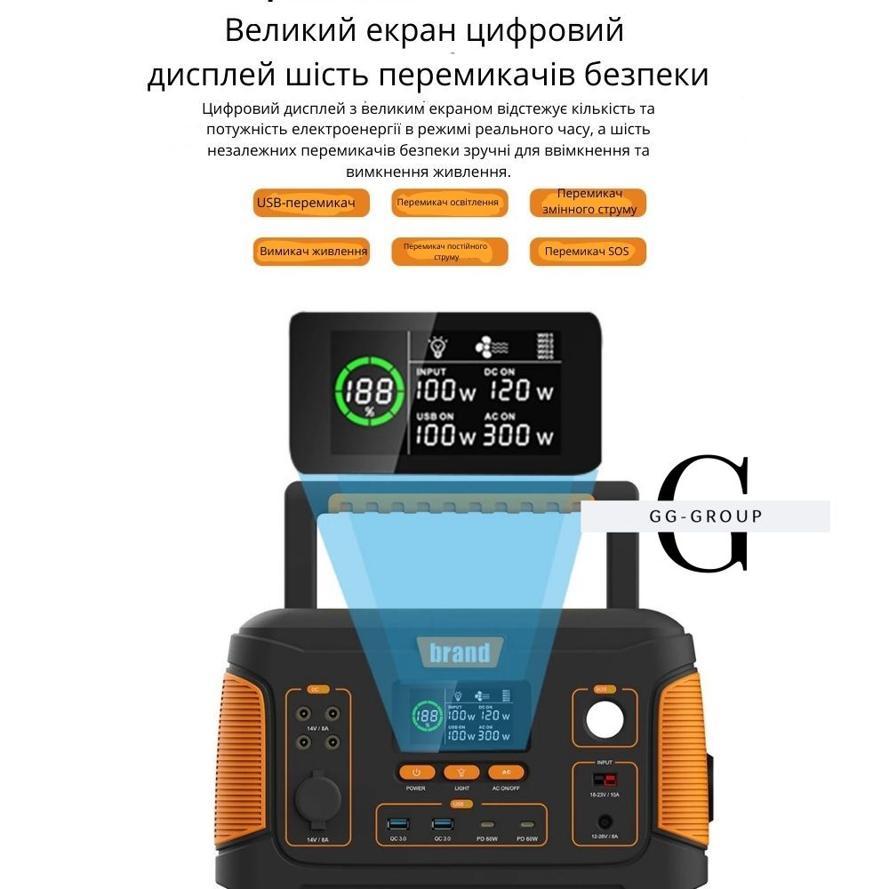 Портативная зарядная станция BRAND J650 650 Вт