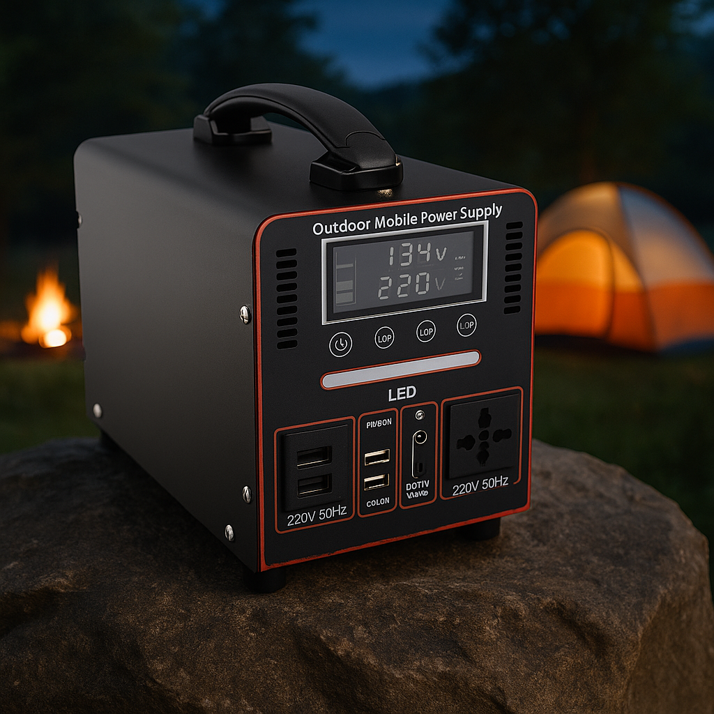 Портативная зарядная станция 600W 40Ah LiFePO4 с чистой синусоидой, USB, Type-C и розеткой 220V