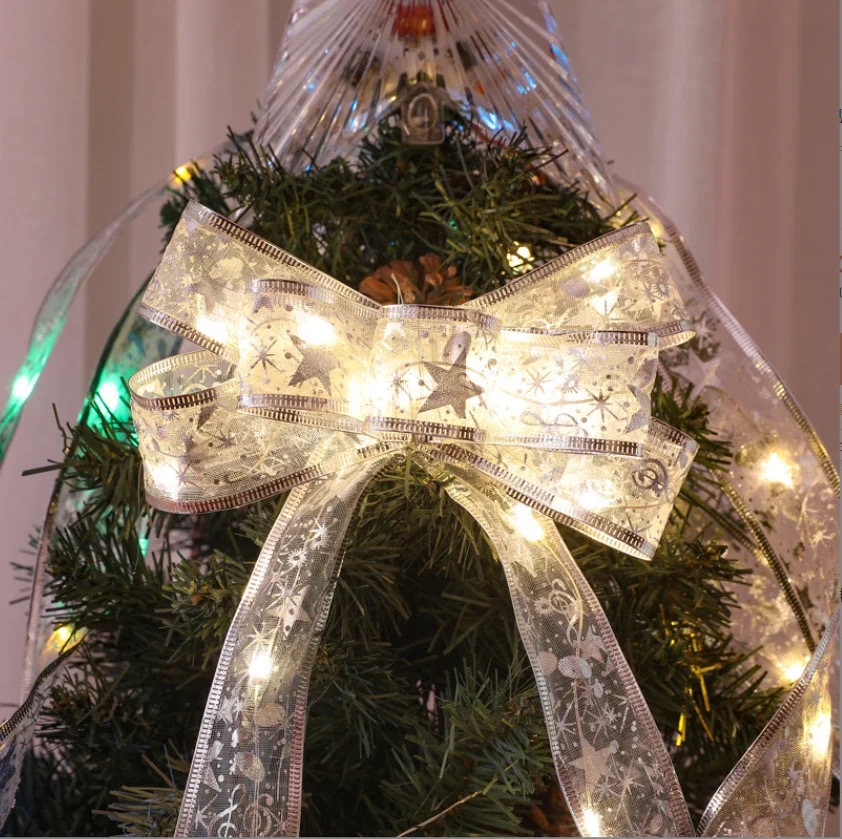 Светодиодная елковая гирлянда в виде ленты 50 Led 5 метров Christmas Decoration Белый