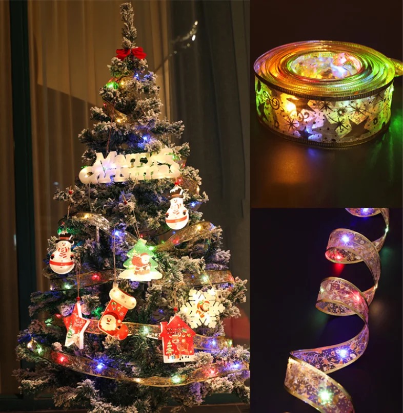 Светодиодная елочная гирлянда в виде ленты 50 Led 5 метров Christmas Decoration Микс