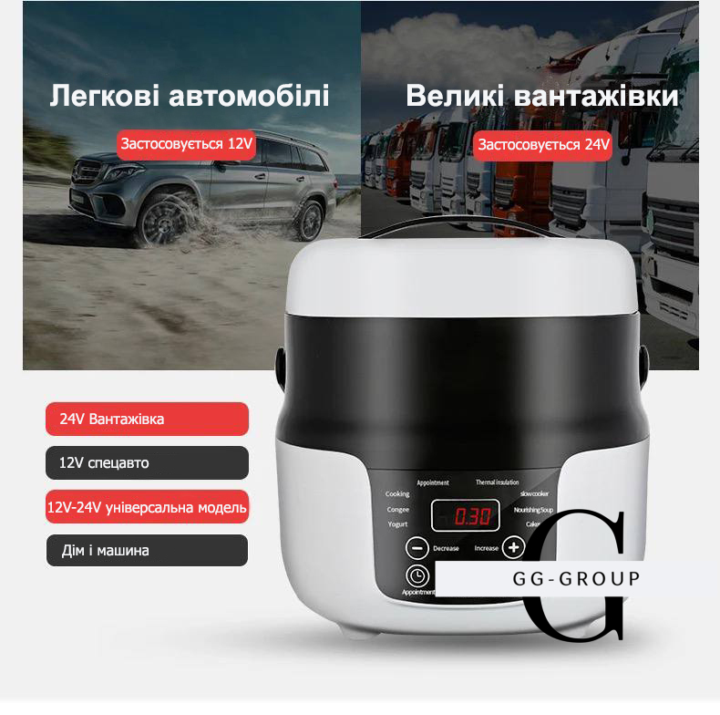 Автомобильная мультиварка Car multivarka 12v/24v