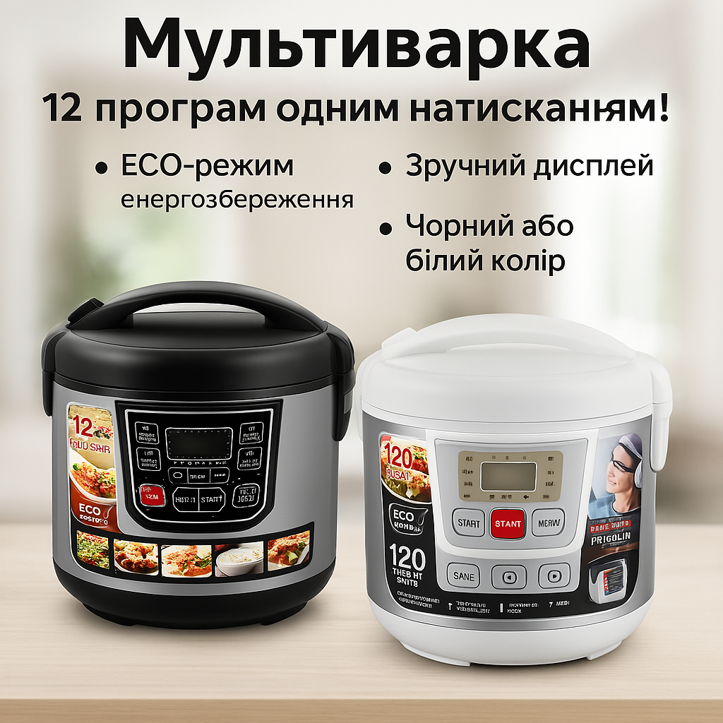 Мультиварка Пароварка Хлебопечь DOMOTEC 12 программ энергосберегающая